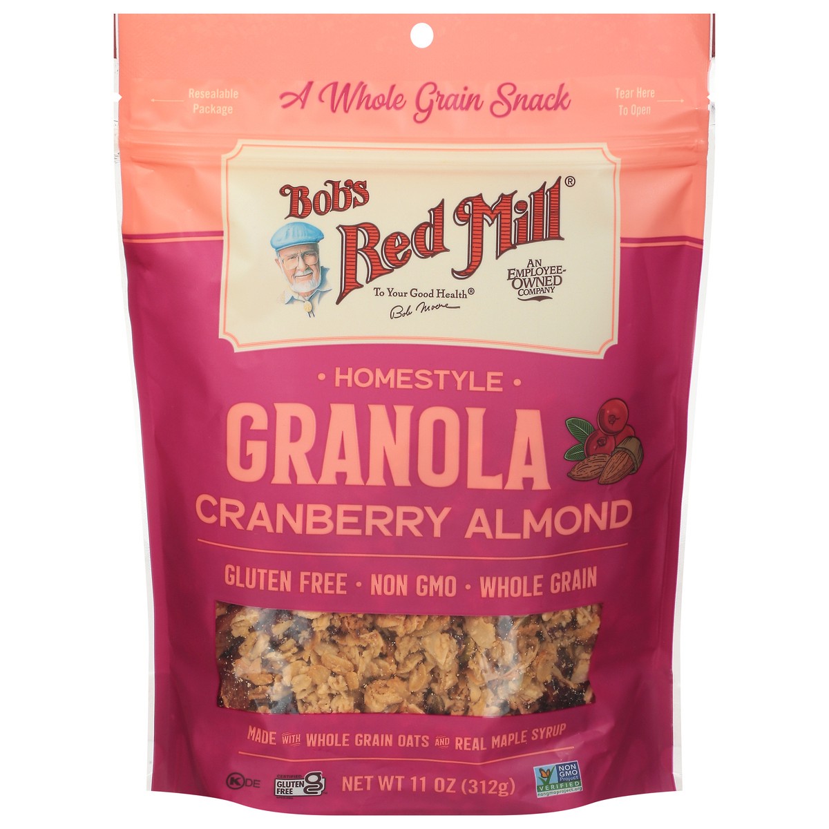 slide 1 of 9, Bob's Red Mill Cranberry Almond Granola, 11 oz