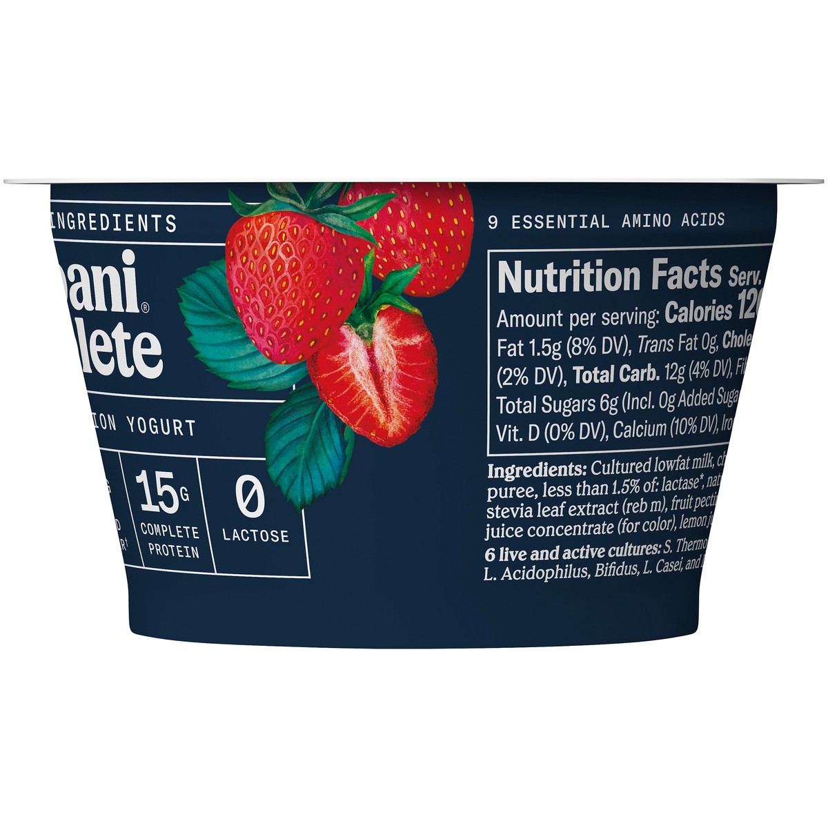 slide 6 of 12, Chobani Complete Greek Yogurt Strawberry 5.3oz, 5.3 oz