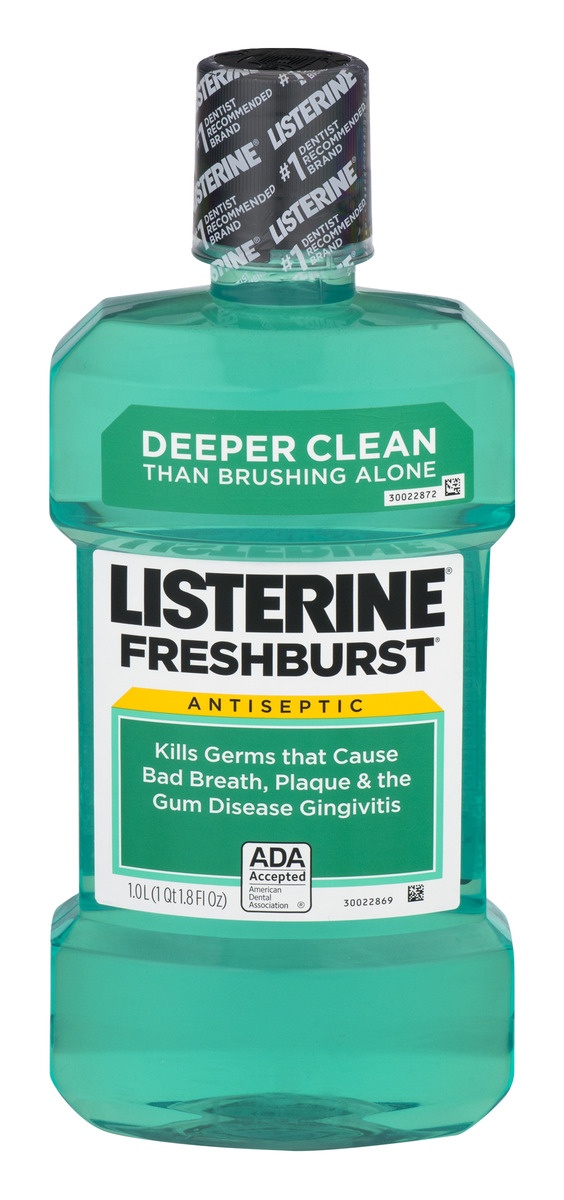 slide 1 of 1, Listerine Antiseptic Mouth Wash Freshburst, 33.8 fl oz