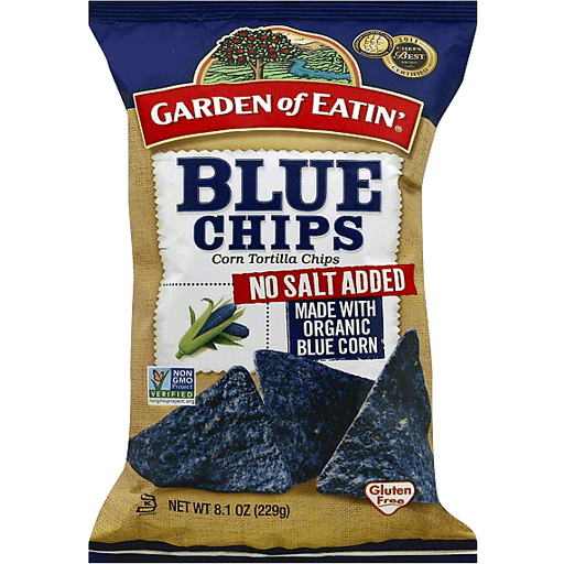 slide 3 of 3, Garden of Eatin' No Salt Blue Chip, 9 oz