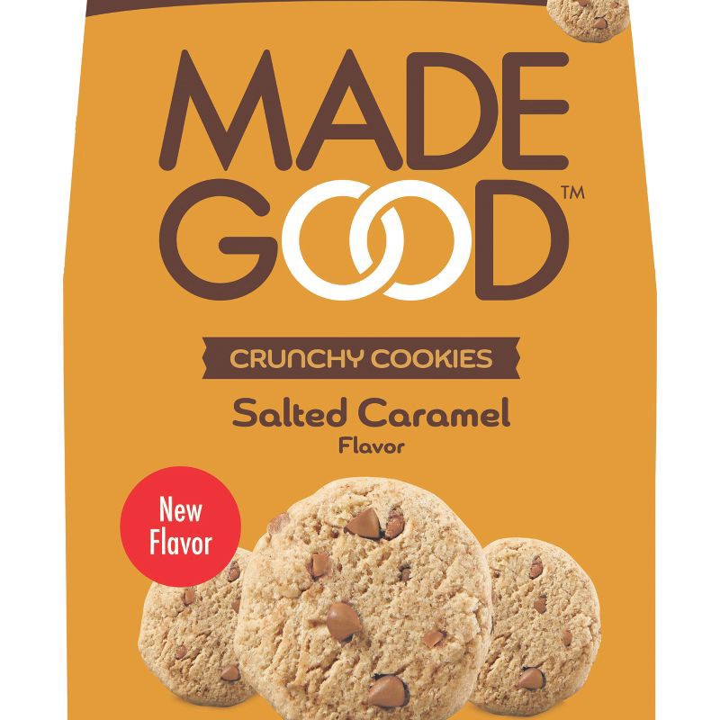 slide 1 of 9, MadeGood Organic Vegan Gluten Free Salted Caramel Cookies - 7oz, 7 oz