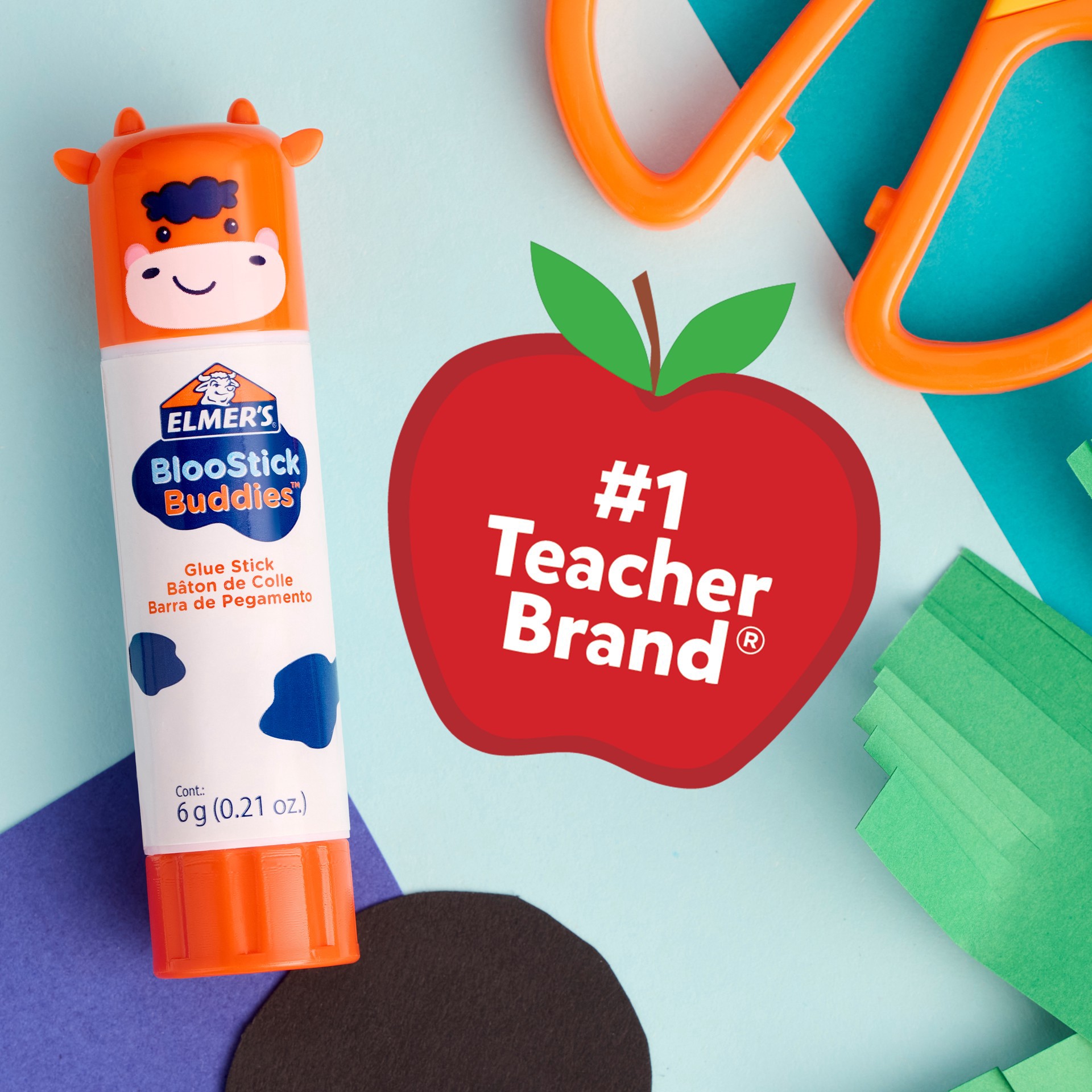 slide 5 of 5, Elmer's Elmer's Bloostick Buddies & Disappearing Purple Glue Stick Set, 6 gram each