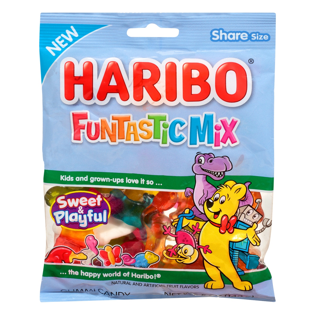 slide 1 of 11, Haribo Gummi Candy Funtastic Mix Share Size, 1 ct