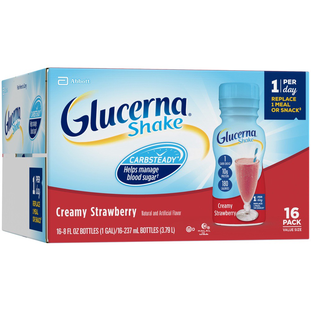 slide 14 of 15, Glucerna Creamy Strawberry Shake - 16 ct; 8 fl oz, 16 ct; 8 fl oz