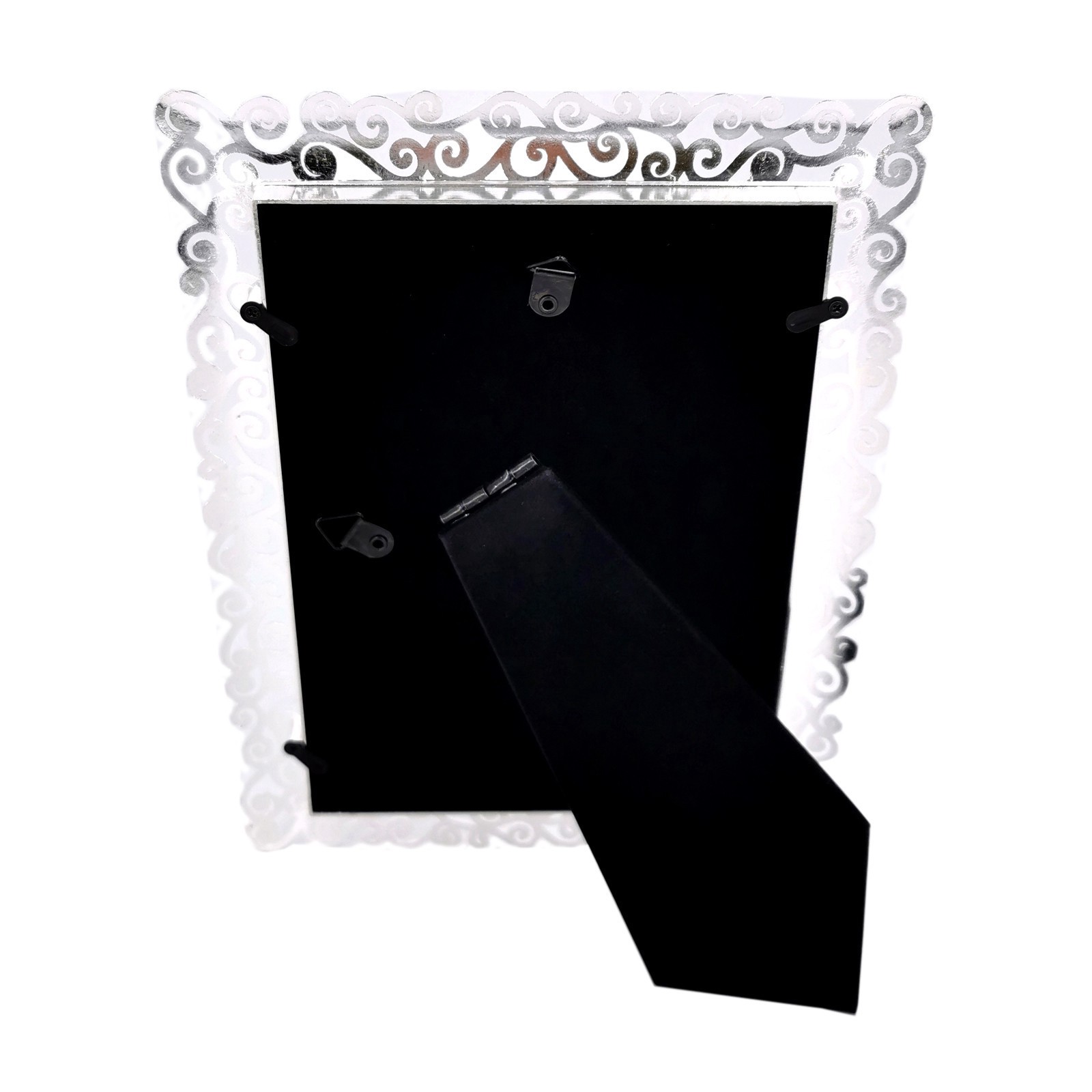 slide 3 of 4, Expressions Silver Scroll Jeweled Frame By Studio Decor, 5 in x 7 in