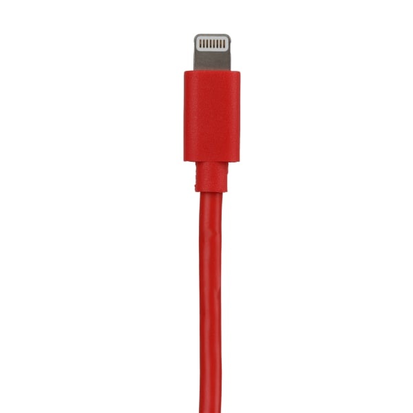 slide 1 of 1, Vivitar Od1003 Usb-A To Lightning Cable, 3', Red, 1 ct