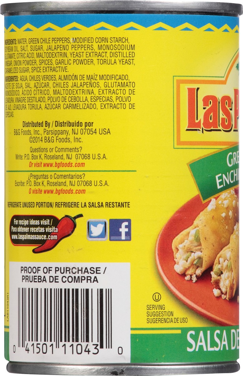 slide 5 of 9, Las Palmas Mild Green Chile Enchilada Sauce 10 oz. Can, 24 oz