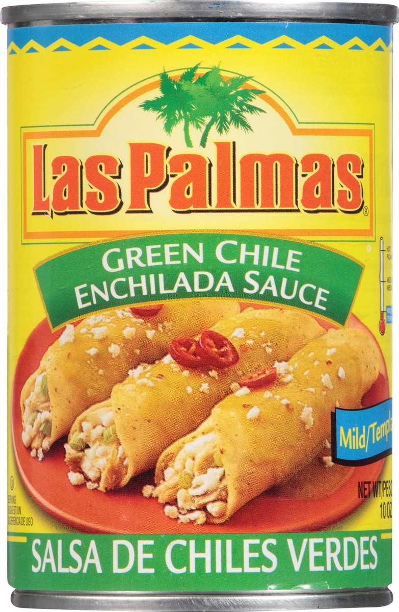 slide 7 of 9, Las Palmas Mild Green Chile Enchilada Sauce 10 oz. Can, 24 oz