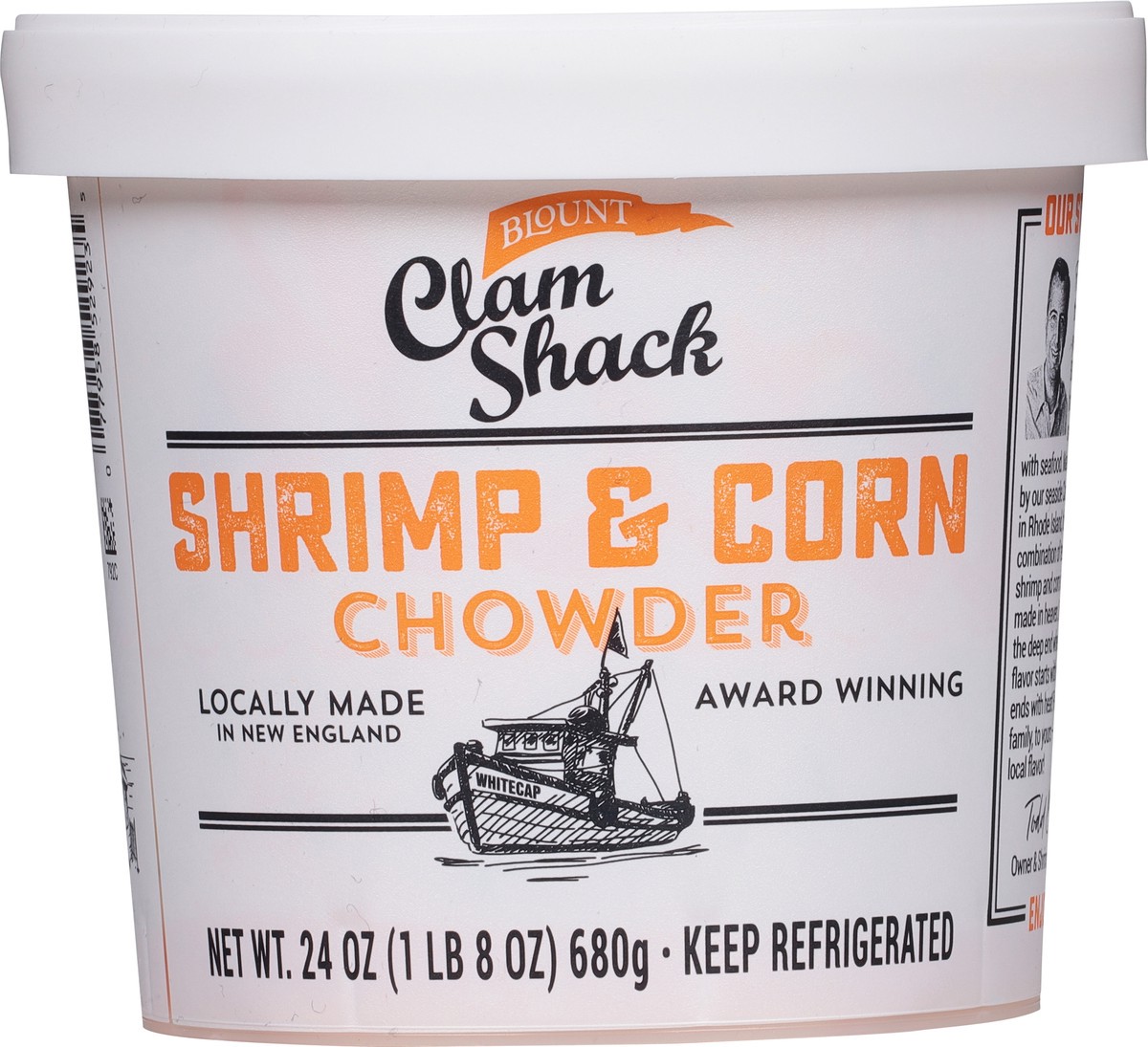 slide 2 of 13, Blount Clam Shack Shrimp & Roasted Corn Chowder, Soup, 24 OZ, 24 oz