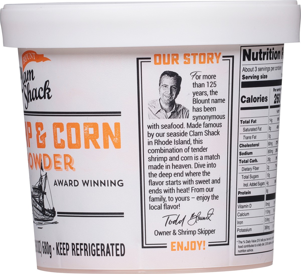 slide 6 of 13, Blount Clam Shack Shrimp & Roasted Corn Chowder, Soup, 24 OZ, 24 oz