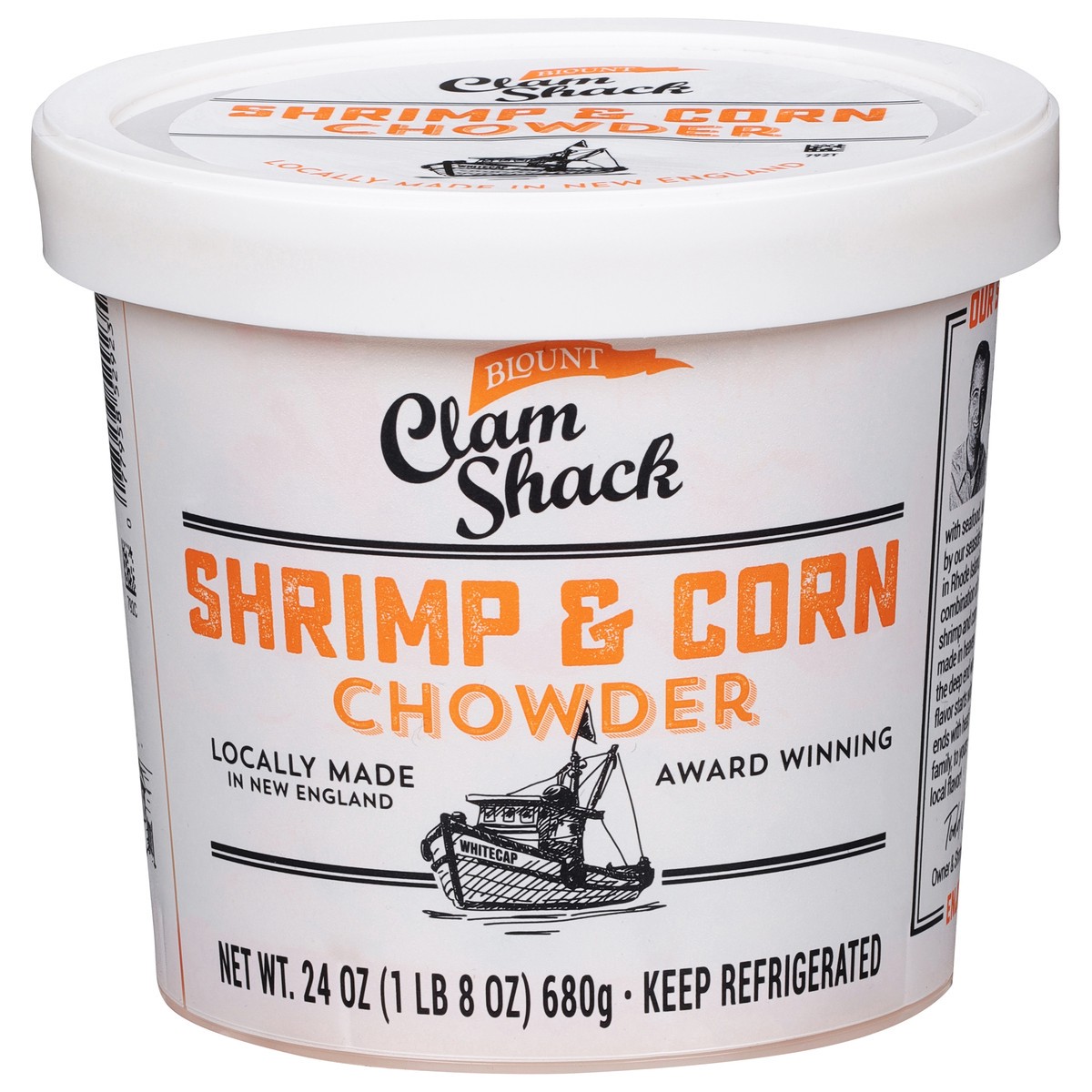 slide 1 of 13, Blount Clam Shack Shrimp & Roasted Corn Chowder, Soup, 24 OZ, 24 oz