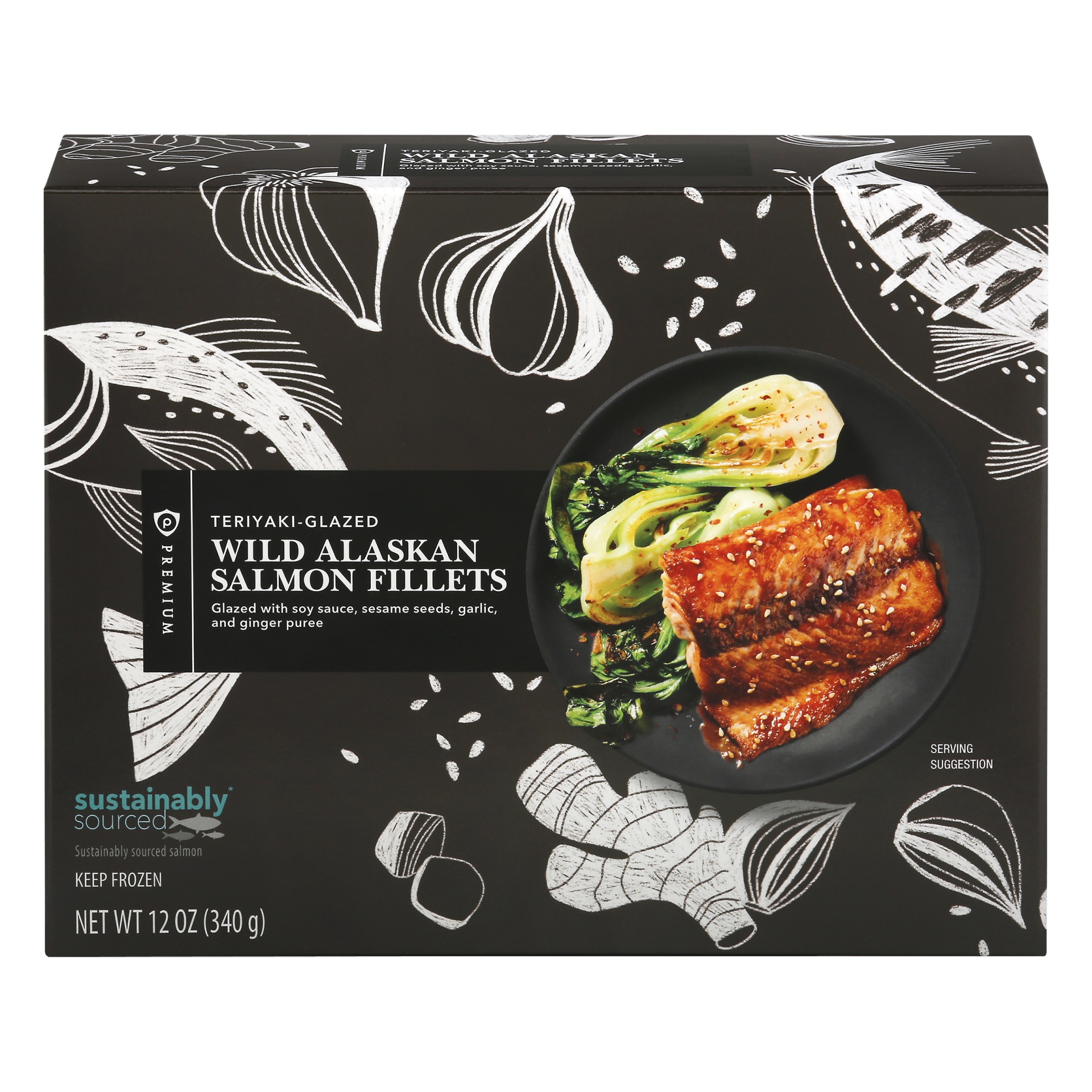 slide 1 of 1, Publix Premium Wild Alaskan Teriyaki-Glazed Salmon Fillets, 12 oz