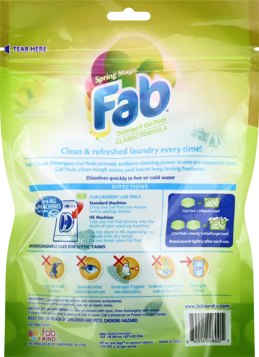 slide 5 of 9, fab Spring Magic Detergent Gel Pods 3.52 oz, 3.52 oz
