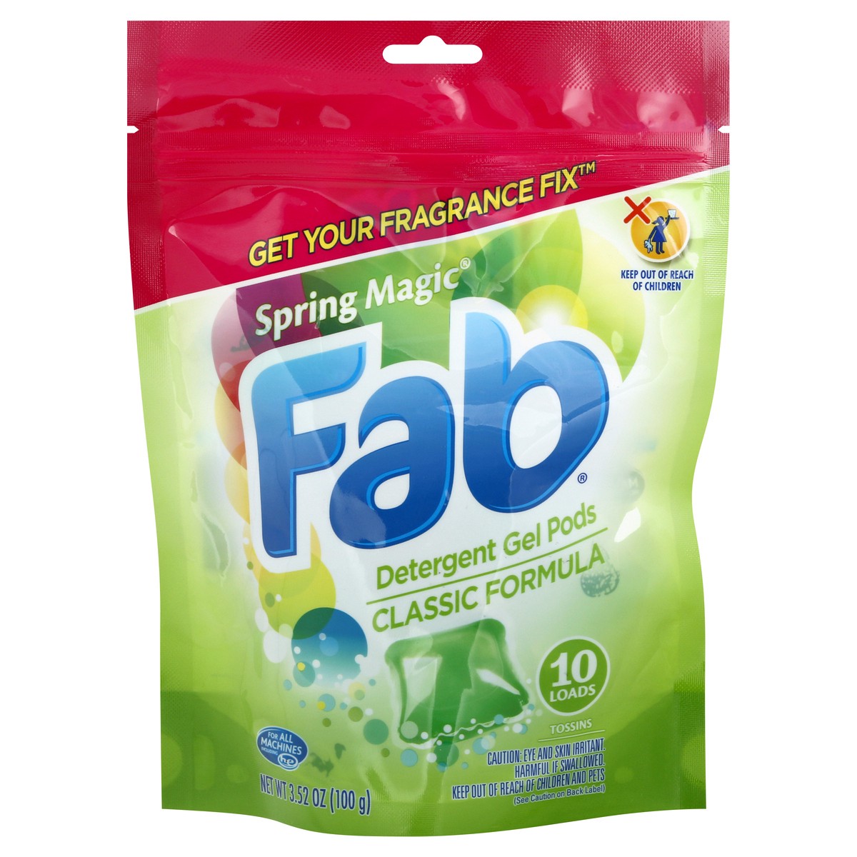 slide 1 of 9, fab Spring Magic Detergent Gel Pods 3.52 oz, 3.52 oz
