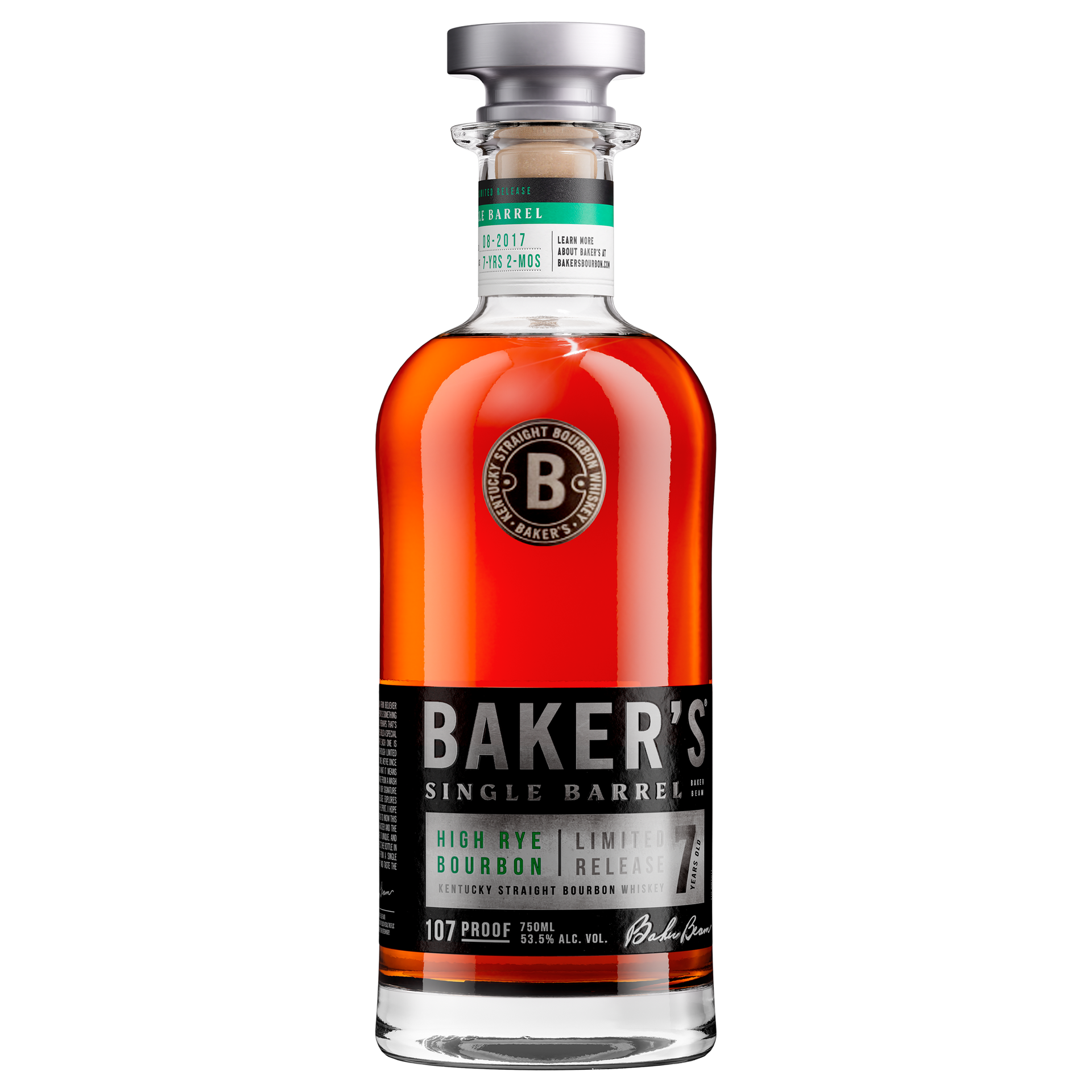 slide 2 of 2, Bakers High Rye Bourbon, 750 ml