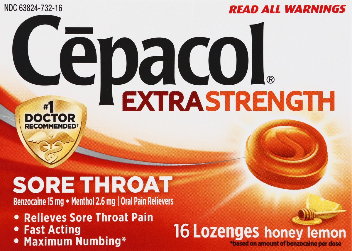 slide 6 of 9, Cepacol Set Lozenge Honey, 16 ct