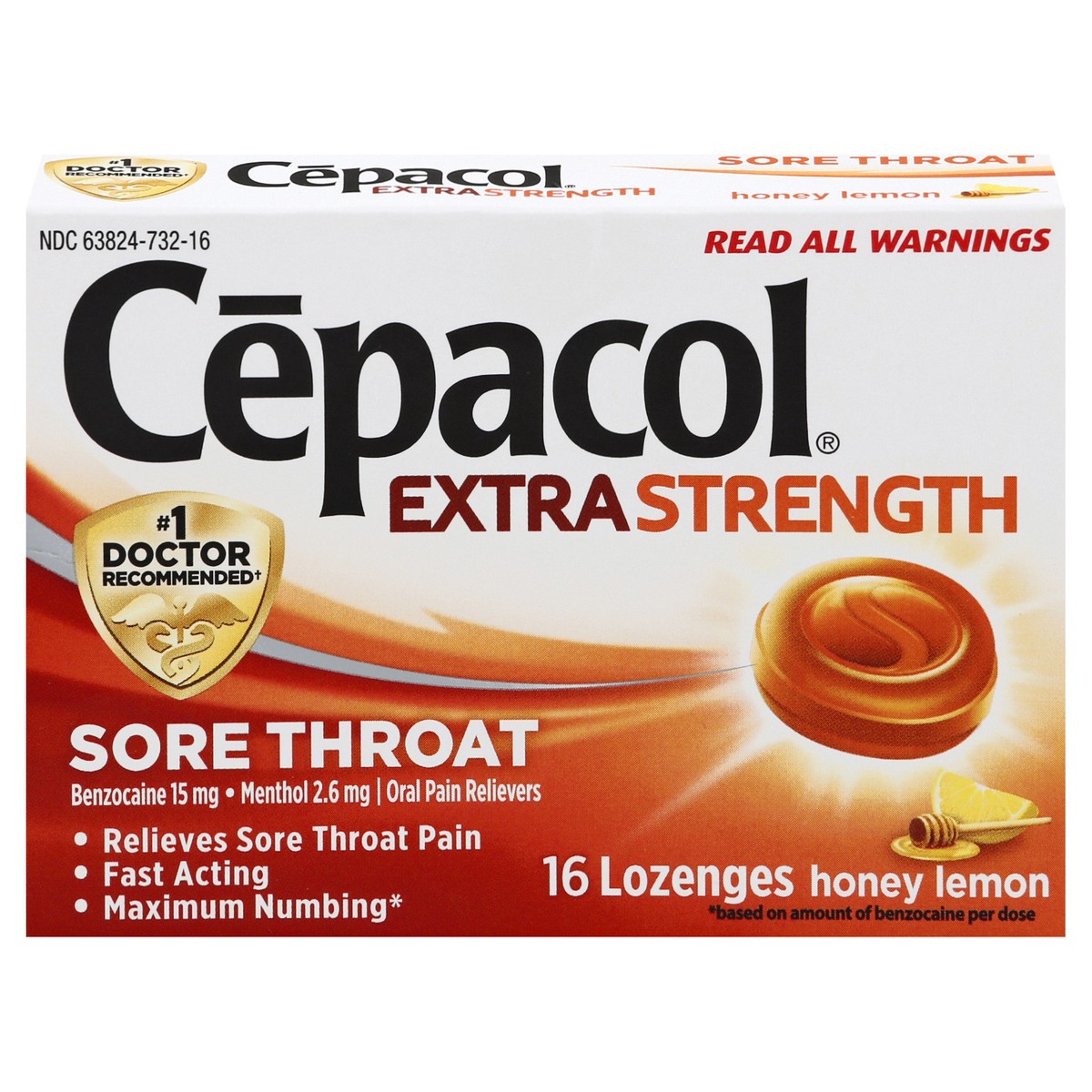 slide 1 of 9, Cepacol Set Lozenge Honey, 16 ct