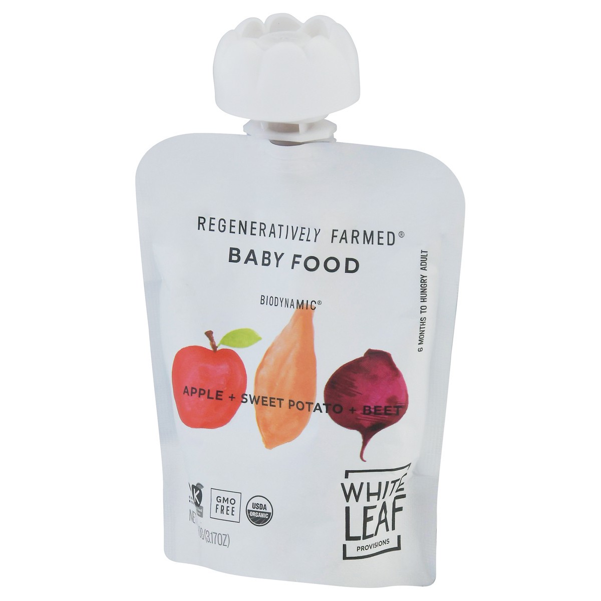 slide 9 of 9, White Leaf Provisions Apple + Sweet Potato + Beet Toddler Baby Food 3.17 oz, 90 gram
