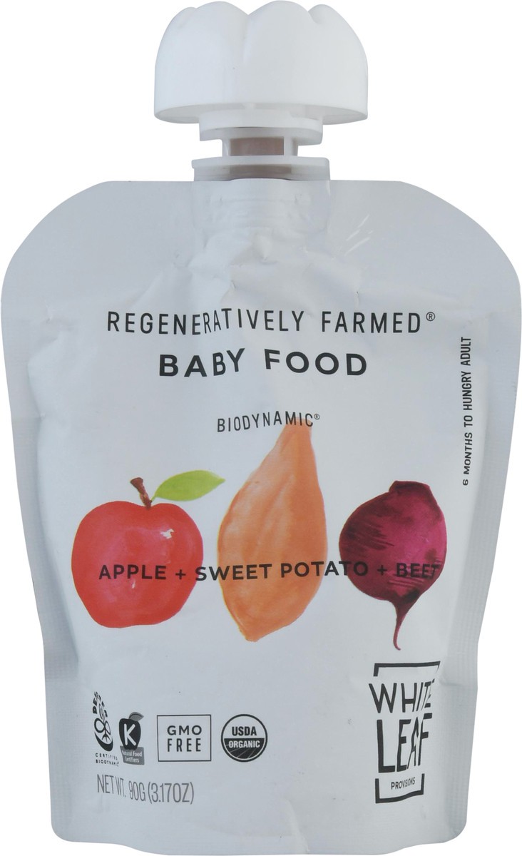 slide 5 of 9, White Leaf Provisions Apple + Sweet Potato + Beet Toddler Baby Food 3.17 oz, 90 gram