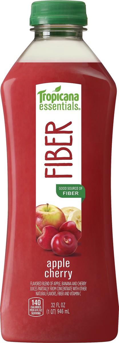 slide 10 of 11, Tropicana Essentials Fiber Apple Cherry Juice - 32 oz, 32 oz