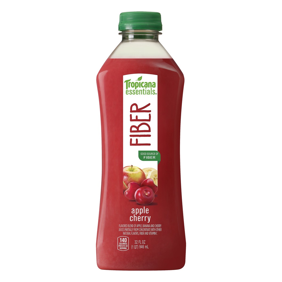 slide 2 of 11, Tropicana Essentials Fiber Apple Cherry Juice - 32 oz, 32 oz