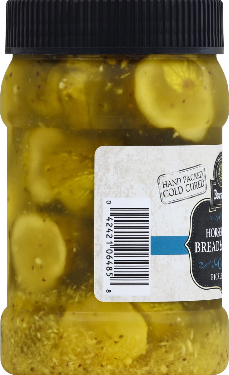 slide 3 of 6, Boar's Head Horseradish Bread & Butter Pickles, 15.5 oz