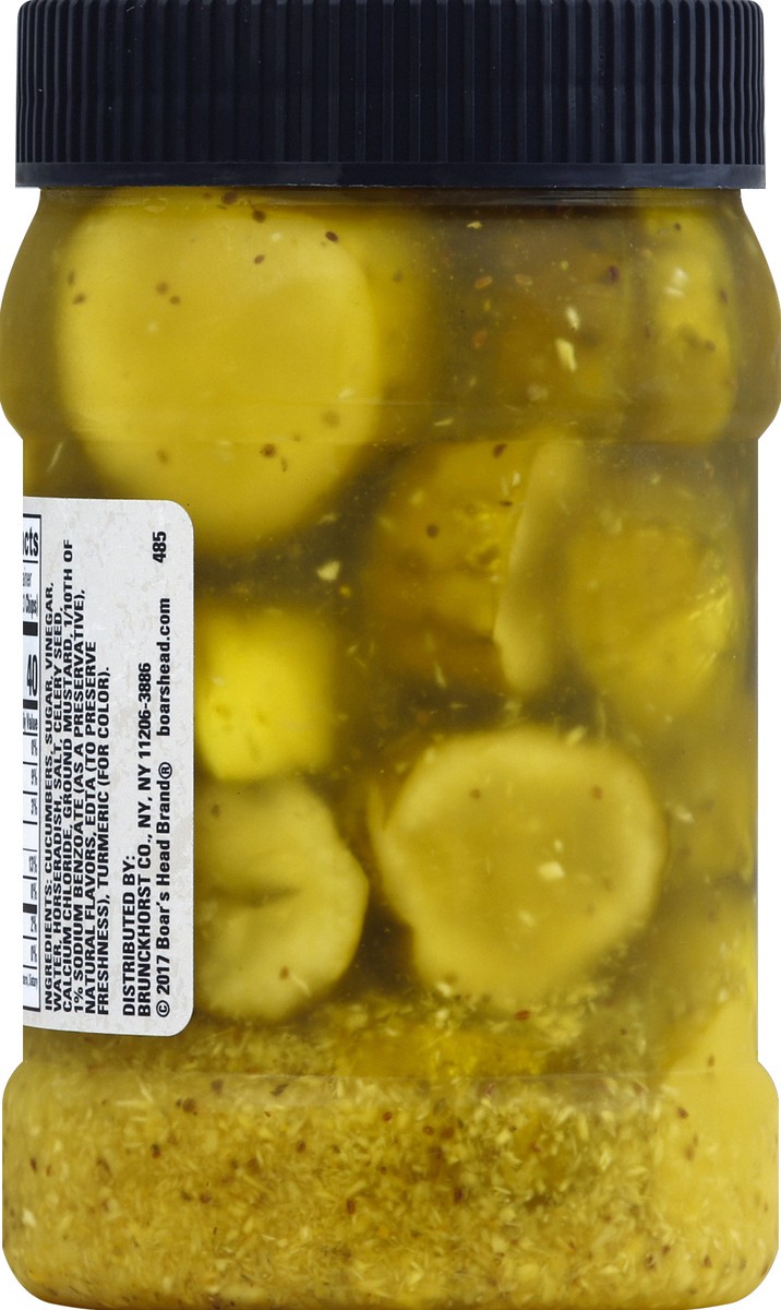 slide 6 of 6, Boar's Head Horseradish Bread & Butter Pickles, 15.5 oz