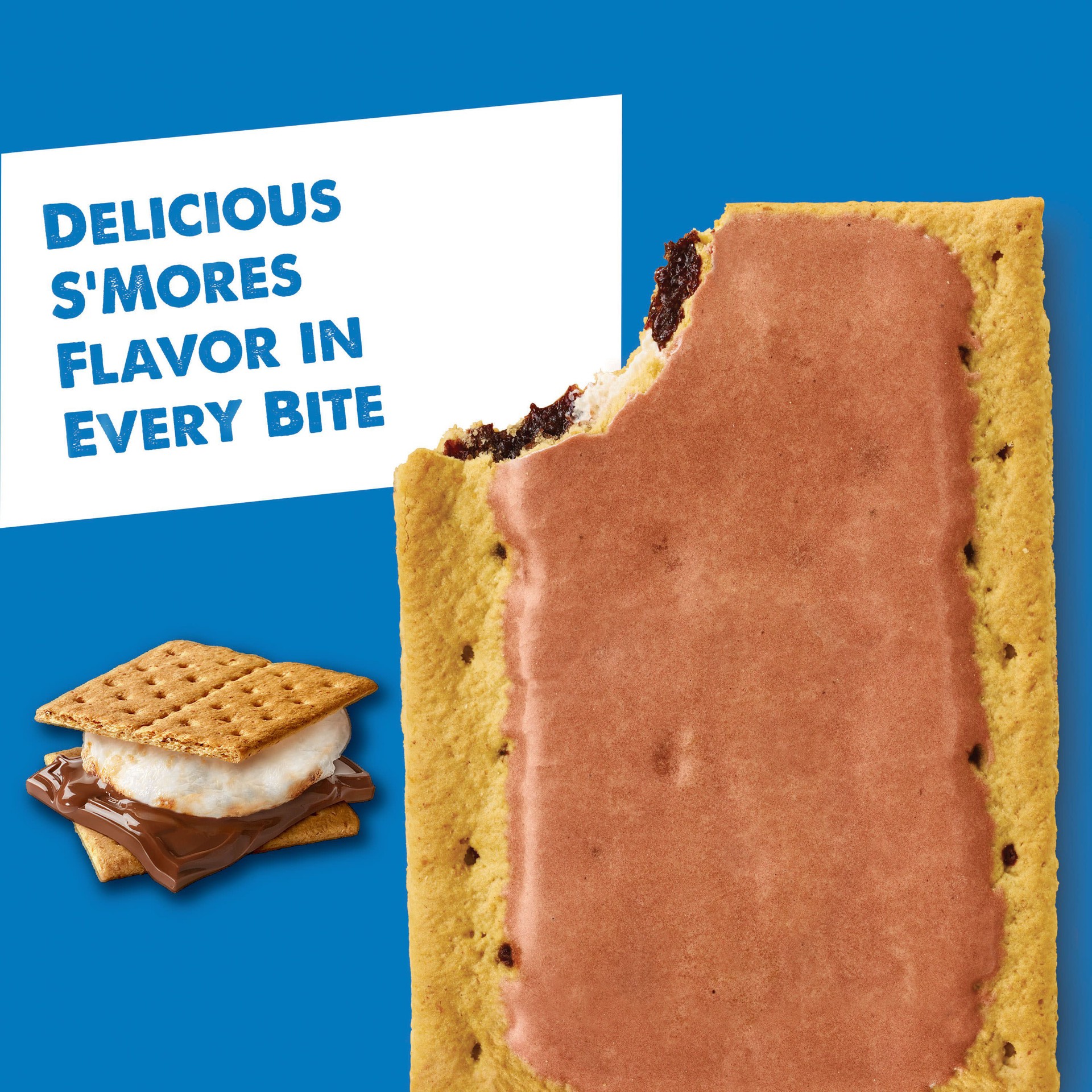 slide 5 of 5, Pop-Tarts Toaster Pastries, Breakfast Foods, Kids Snacks, Frosted S'mores, 3.3oz Pouch, 2 Pop-Tarts, 3.3 oz