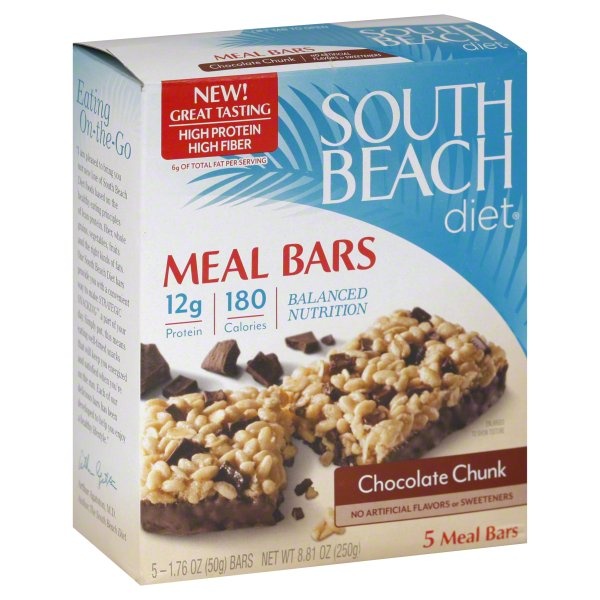 slide 1 of 1, South Beach Diet Meal Bars 5 ea, 5 ct