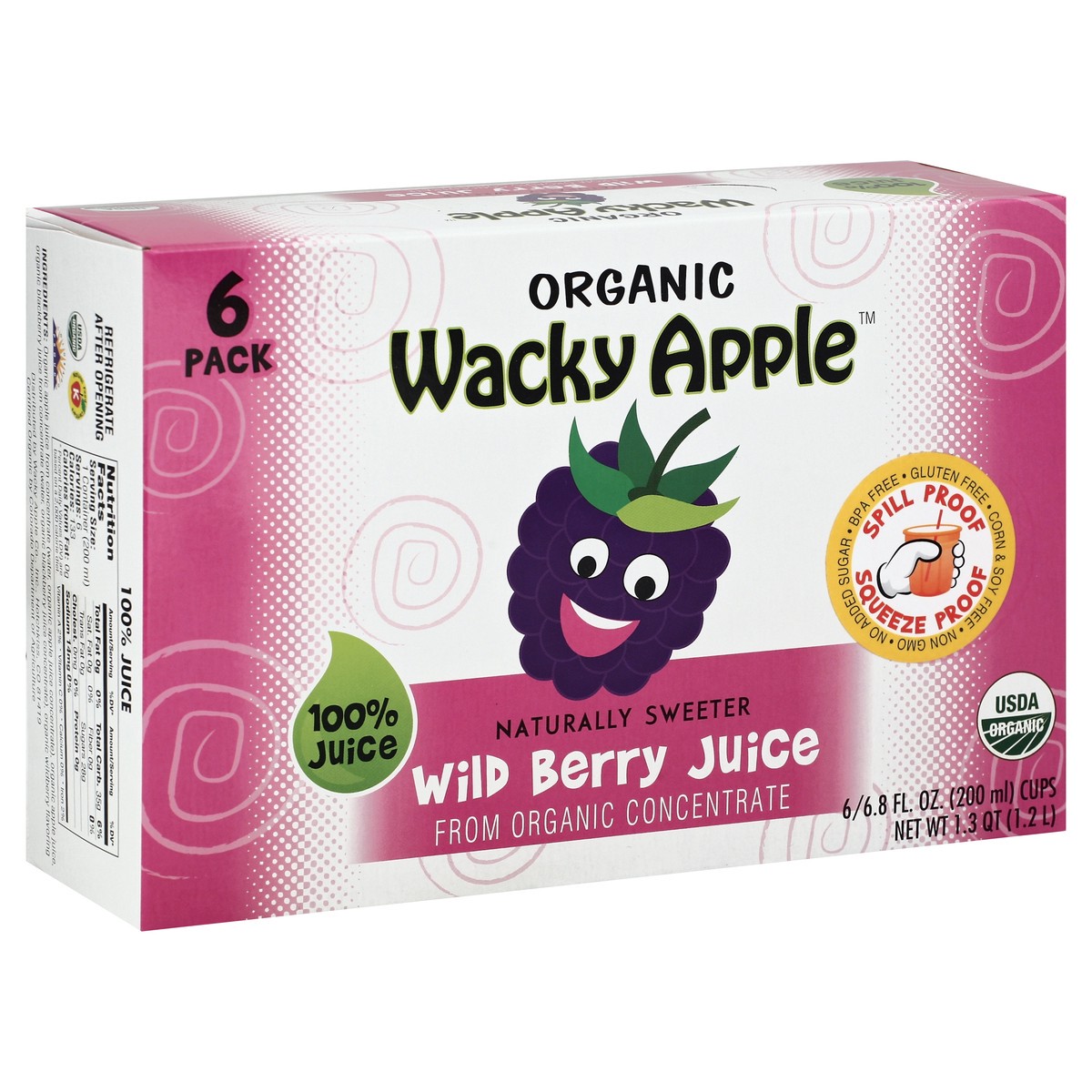 slide 3 of 7, Wacky Apple 100% Juice - 6 ct, 6 ct