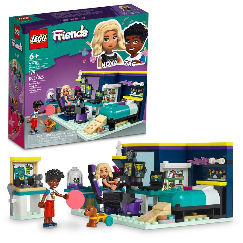 slide 1 of 11, LEGO Friends Nova's Room Gaming Bedroom Playset 41755, 179 ct