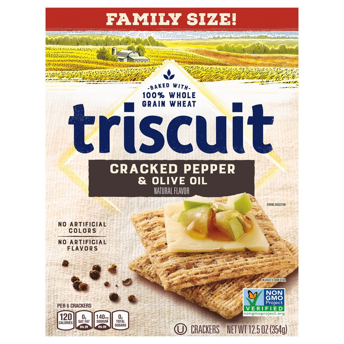 slide 11 of 11, Triscuit Cracked Pepper & Olive Oil Crackers, Family Size, 13 oz