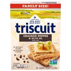 Triscuit Cracked Pepper & Olive Oil Crackers - Family Size