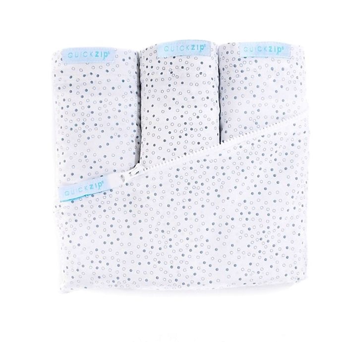 slide 1 of 1, QuickZip Complete Crib Sheet Bundle - Grey Dot, 1 ct