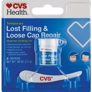 slide 1 of 1, CVS Health Temporary Lost Filling & Loose Cap Repair, 0.08 oz; 2.2 gram