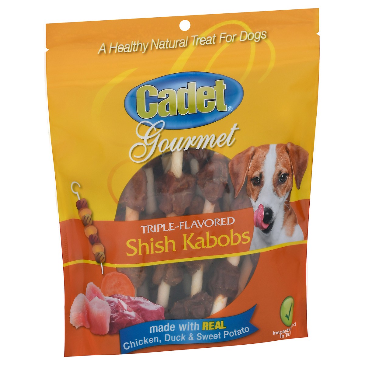 slide 2 of 9, Cadet Gourmet Triple-Flavored Shish Kabobs Treats for Dogs 12 oz, 12 oz