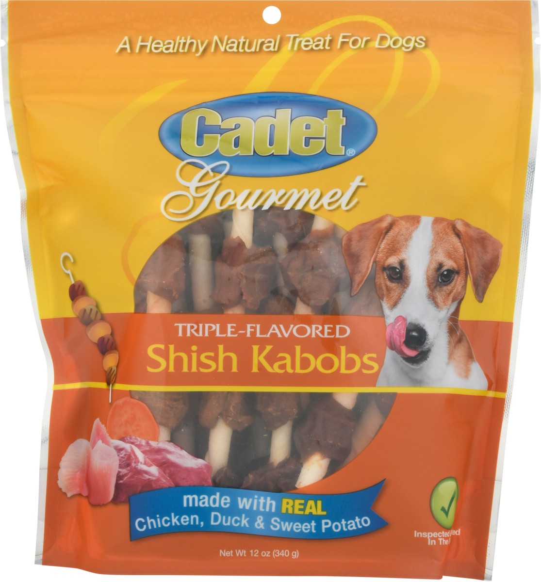 slide 6 of 9, Cadet Gourmet Triple-Flavored Shish Kabobs Treats for Dogs 12 oz, 12 oz