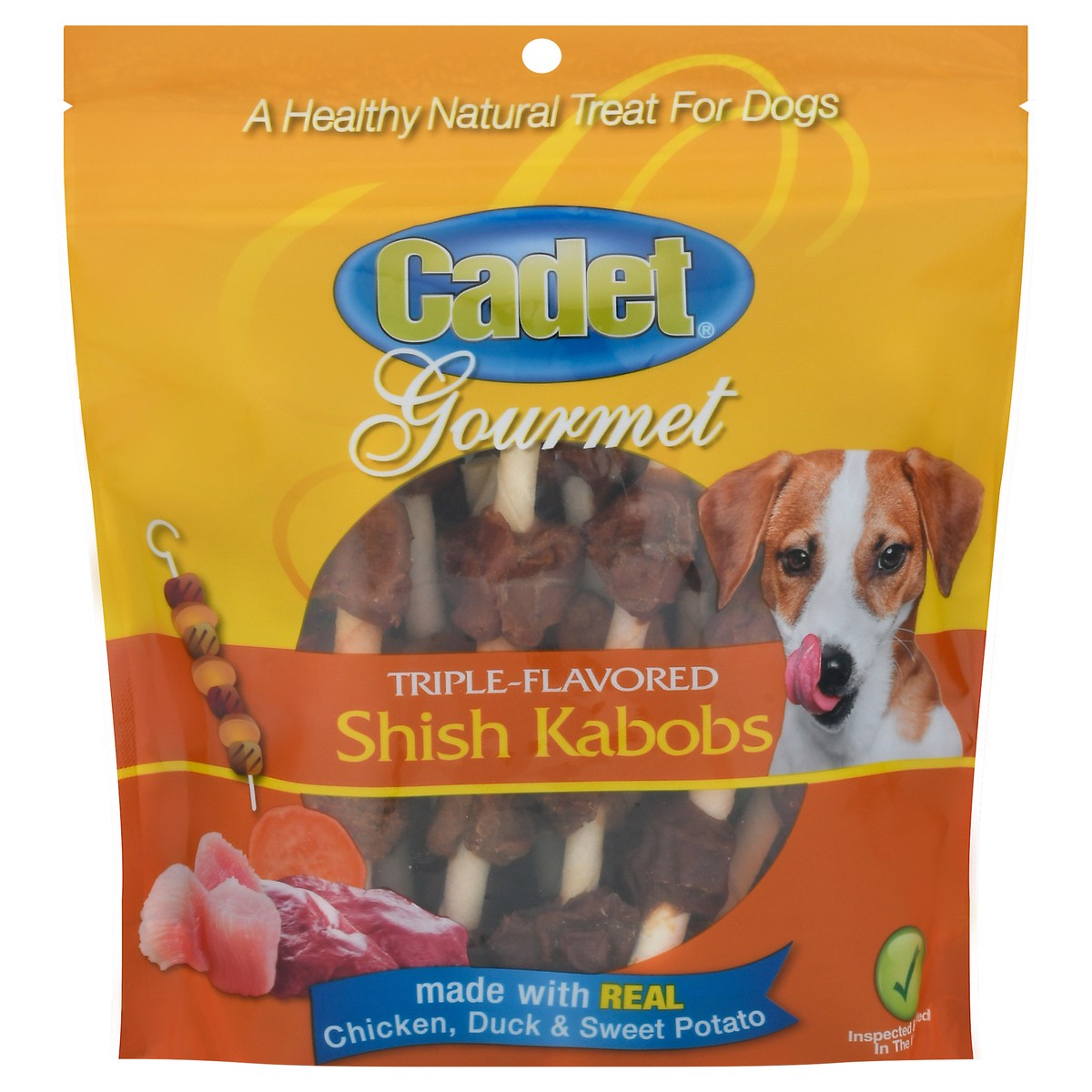 slide 1 of 9, Cadet Gourmet Triple-Flavored Shish Kabobs Treats for Dogs 12 oz, 12 oz