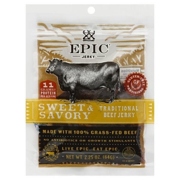 slide 1 of 8, Epic Sweet & Savory Traditional Beef Jerky, 2.25 oz