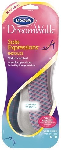 slide 1 of 1, Dr. Scholl's DreamWalk Sole Expressions Insoles - Size 6-10, 1 pair