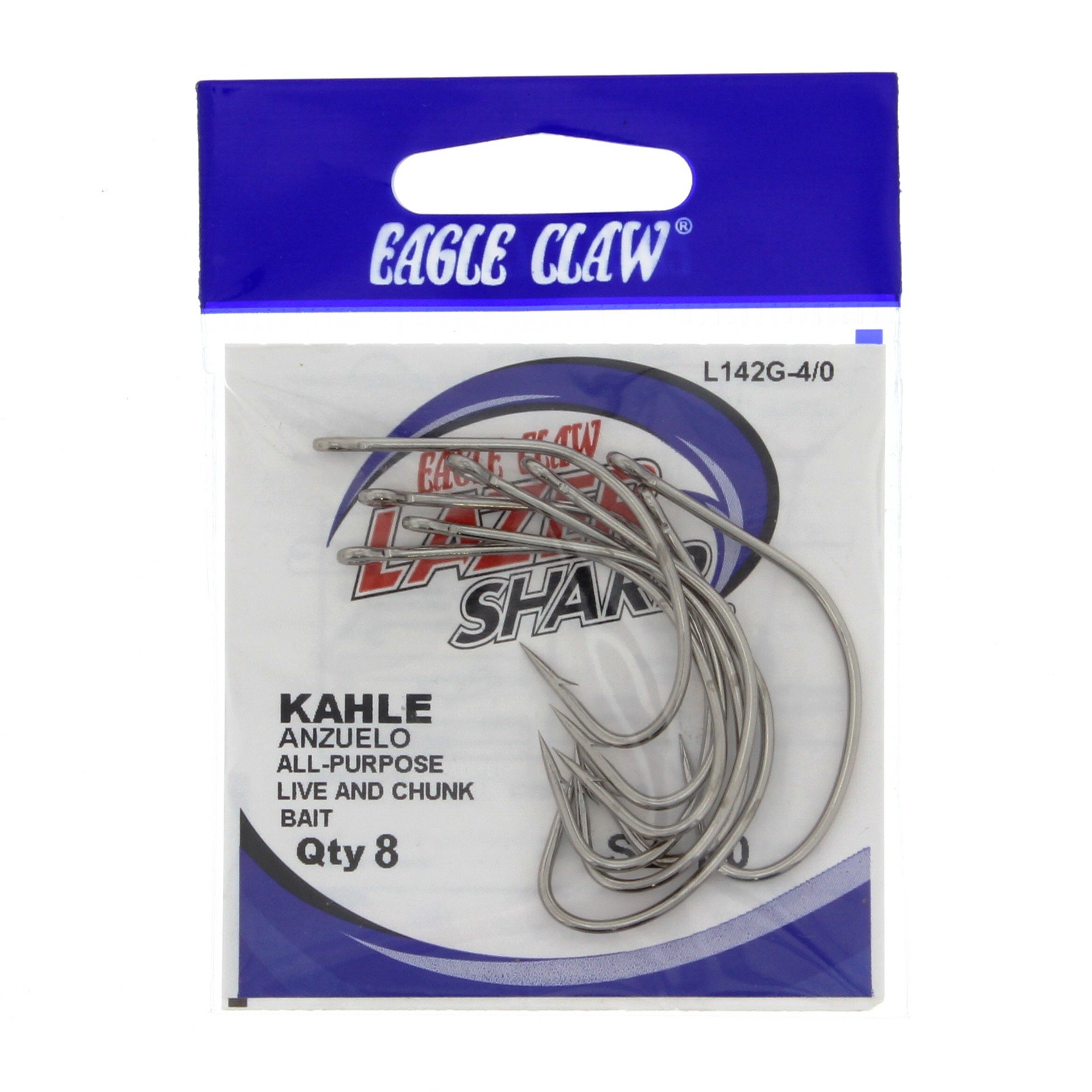 slide 1 of 1, Eagle Claw Lazer Sharp L142G Kahle Hook Size 4/0, 8 ct