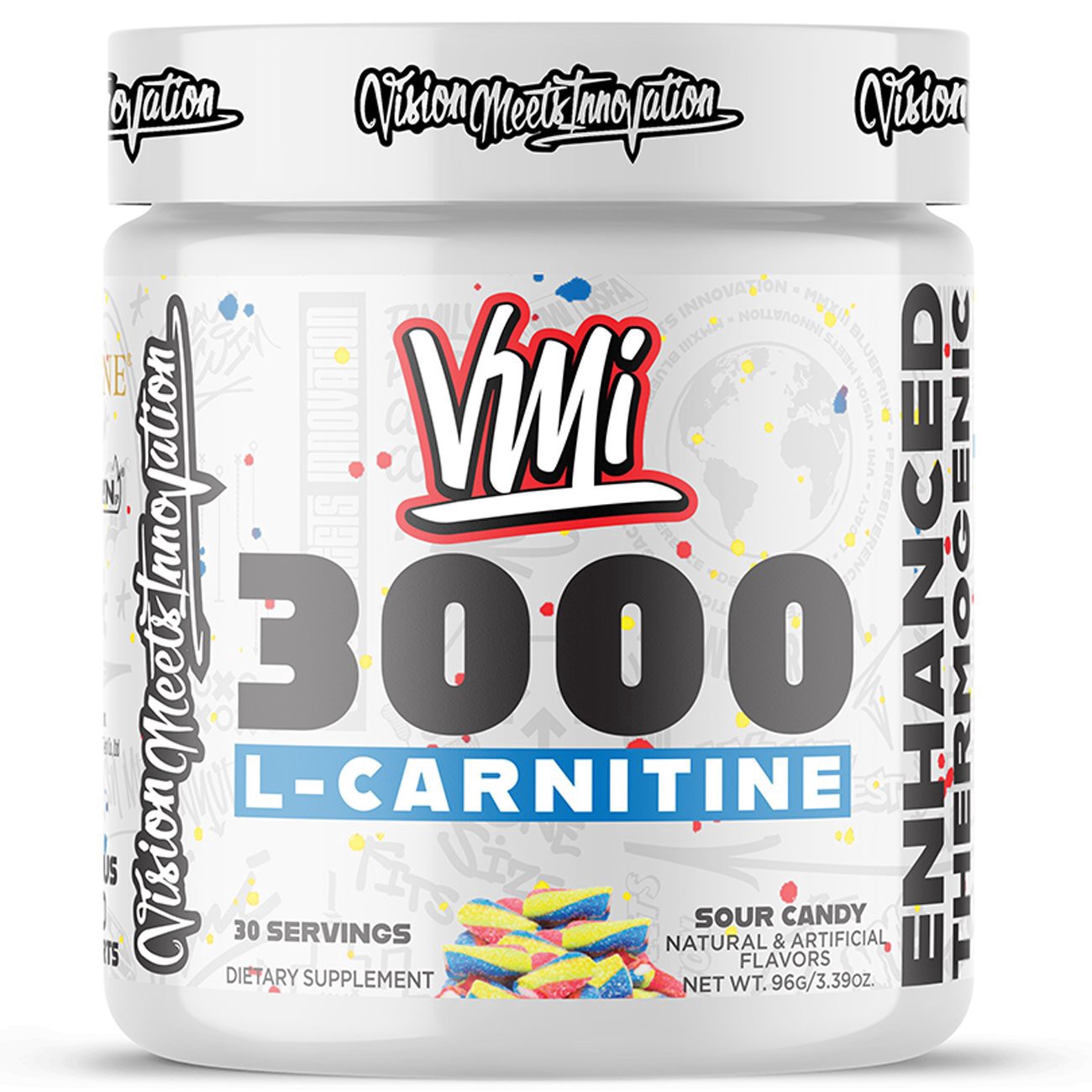 slide 1 of 1, VMI 3000 L-Carnitine Sour Candy, 4.32 oz