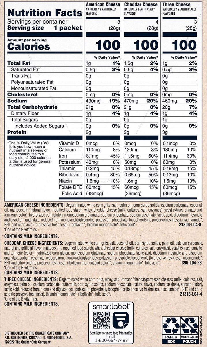 slide 2 of 6, Quaker Instant Grits Variety 9.8 Oz 10 Count, 10 ct