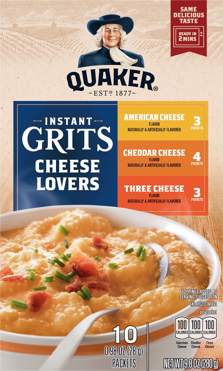 slide 5 of 6, Quaker Instant Grits Variety 9.8 Oz 10 Count, 10 ct