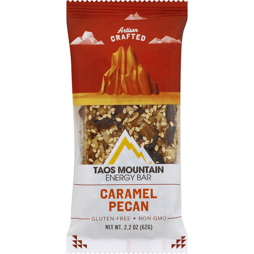 slide 1 of 1, Taos Mountain Energy Bar, Caramel Pecan, 2.2 oz
