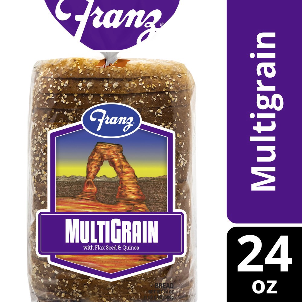 slide 1 of 1, Franz Multigrain With Flax Seed & Quinoa Widepan Bread - 24 Oz, 24 oz