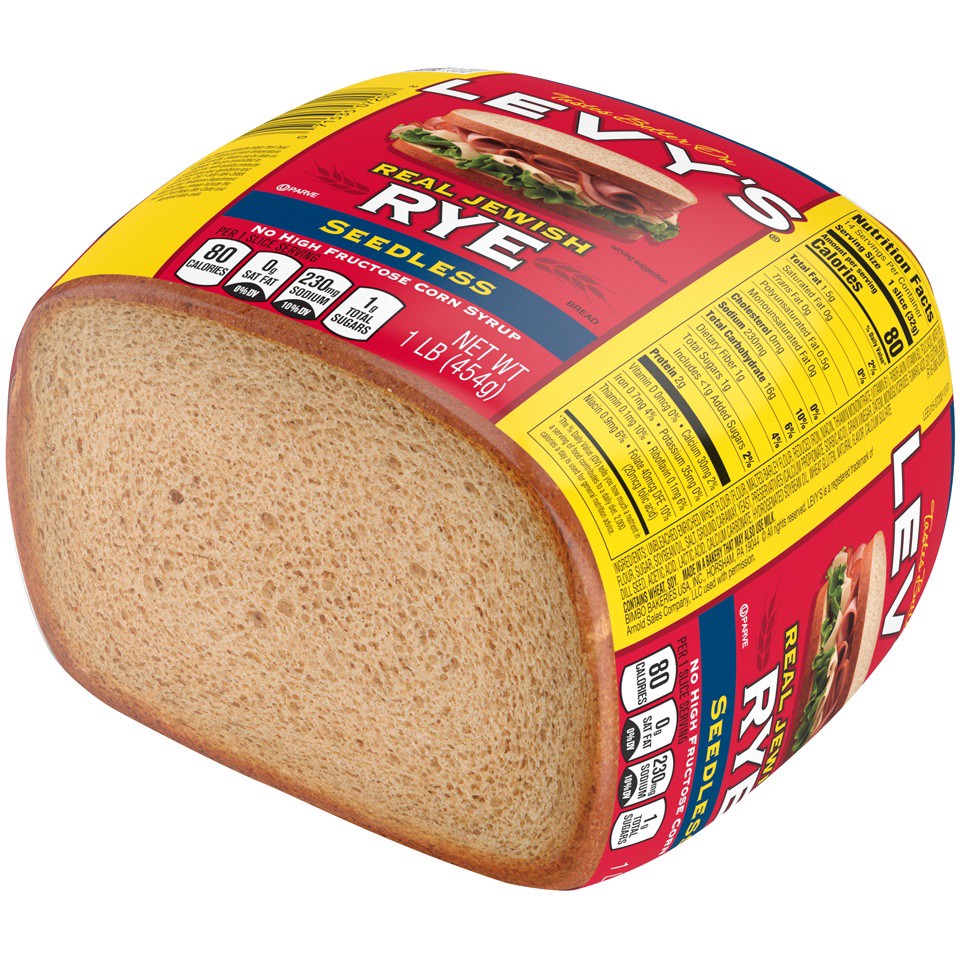 slide 5 of 9, Levy's Seedless sliced bread Rye Bread, 16 oz, 16 oz