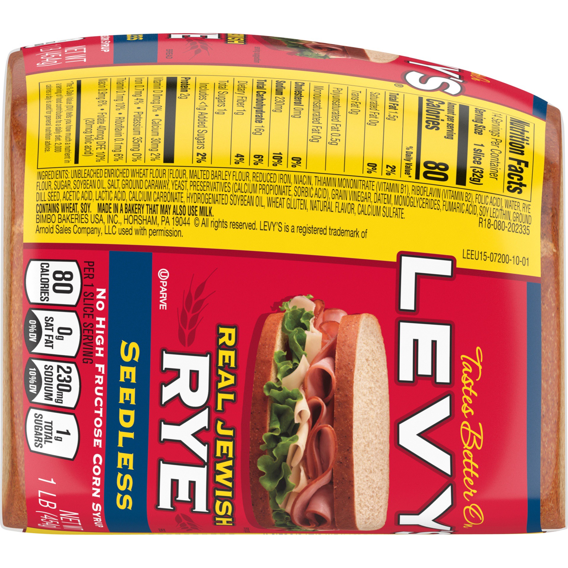 slide 3 of 9, Levy's Seedless sliced bread Rye Bread, 16 oz, 16 oz