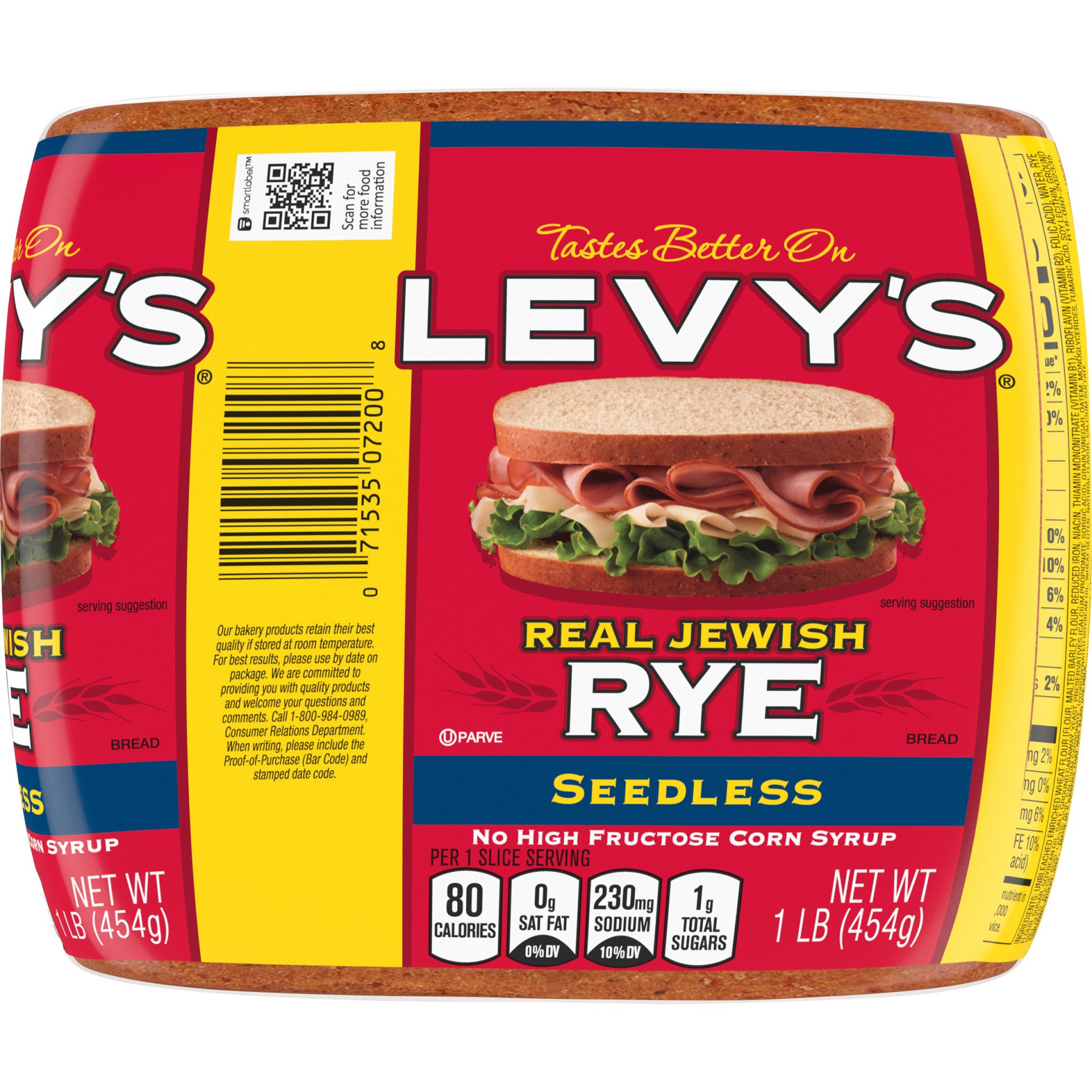 slide 2 of 9, Levy's Seedless sliced bread Rye Bread, 16 oz, 16 oz