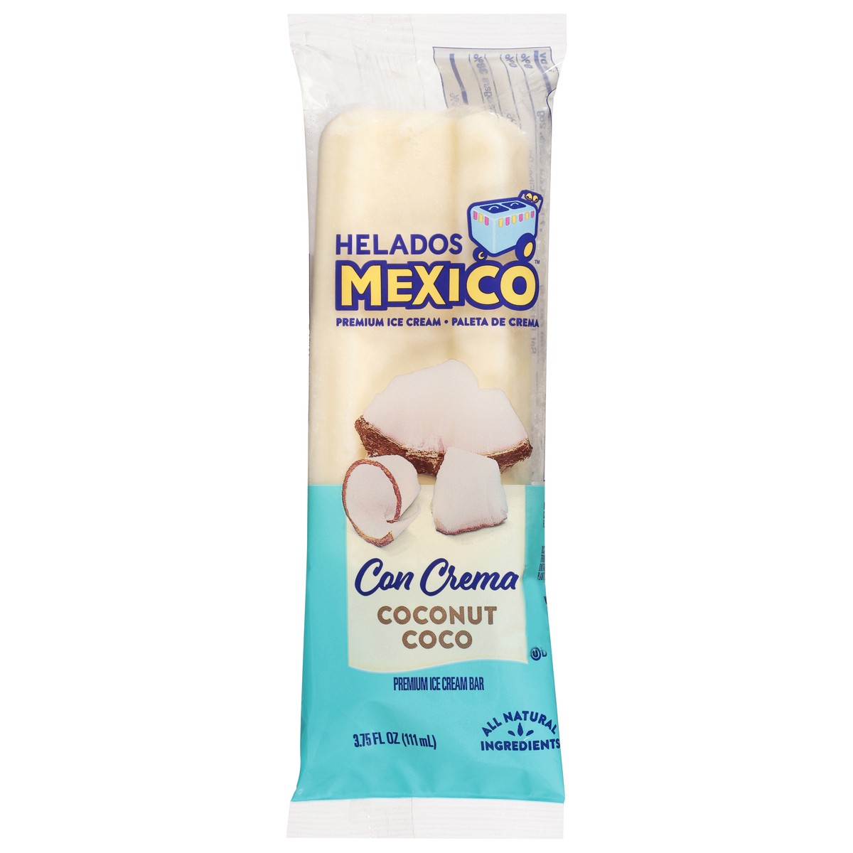 slide 2 of 9, Helados Mexico Premium Coconut Ice Cream Bar 3.75 fl oz, 3.75 fl oz